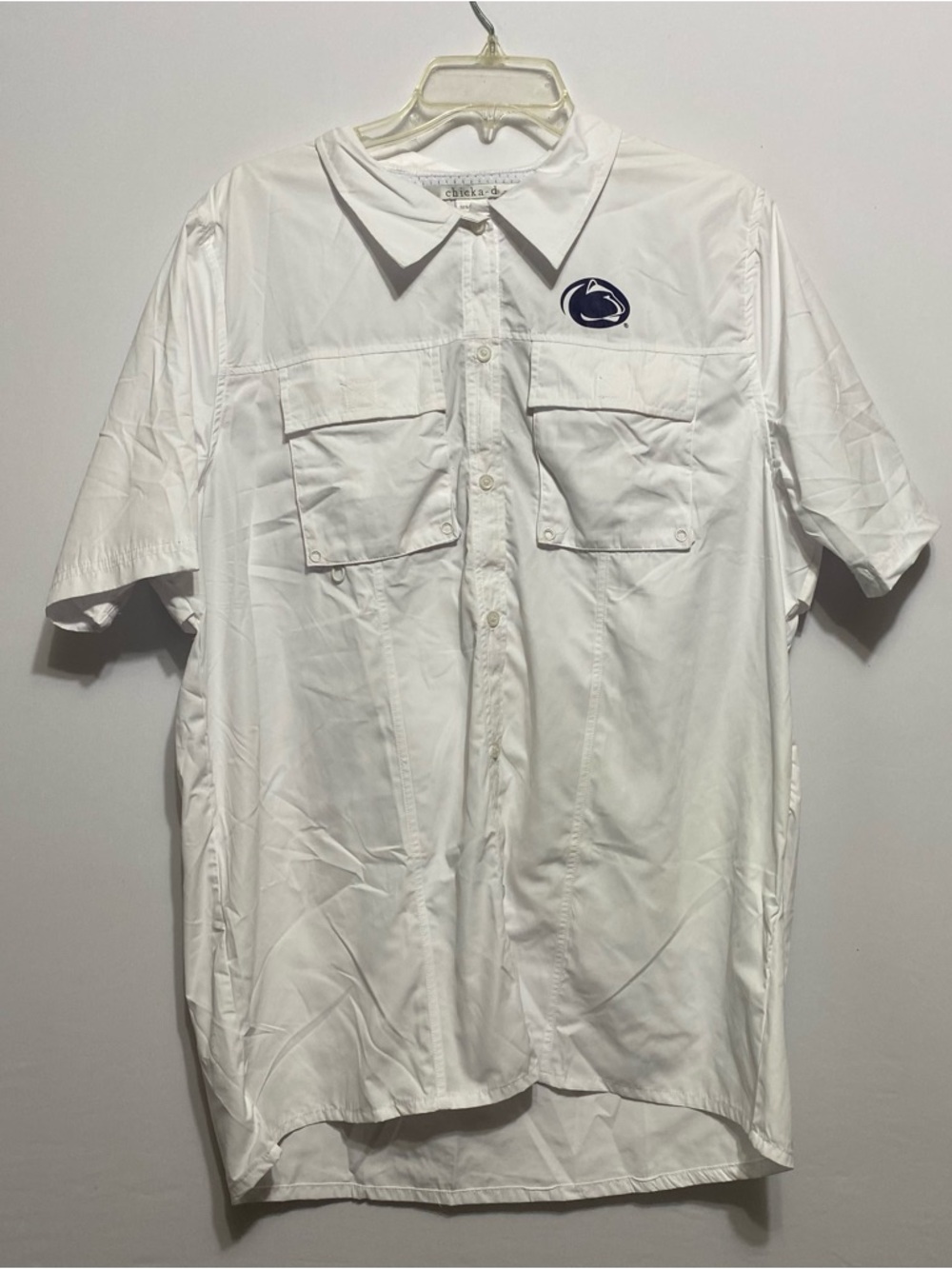 Penn State Nittany Lions Mens XL White Fishing Camp Shirt Vented